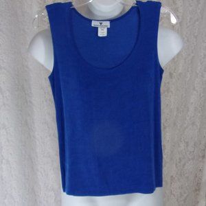 Nicole Marciano Sapphire Blue Knit Travel Knit Top Size M NWOT